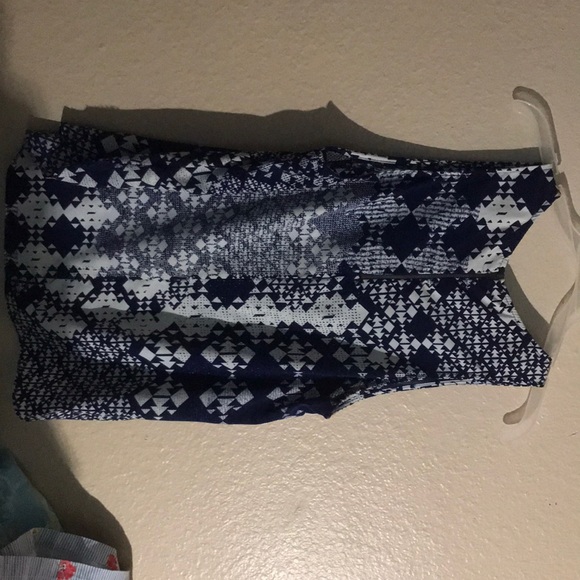 Blue pattern tank with zipper - Picture 2 of 2